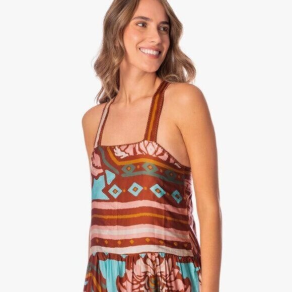 NWT Maaji Garden Engraving Adelina Boho Maxi Dress - Picture 4 of 15